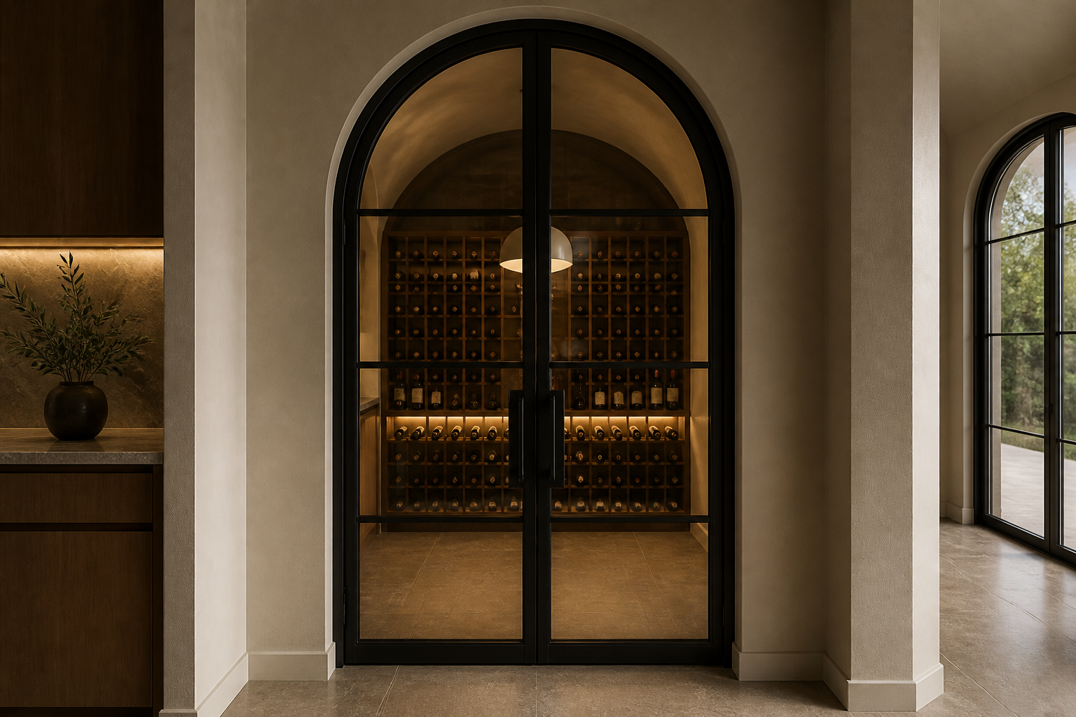 VLX 100 Arched / Custom Door in Fort Worth, TX | Lightwell Windows Fort Worth - detail 3